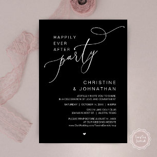Invitation Dîner de fête de mariage avec danses pour un bonhe