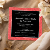 Dîner de gala d'entreprise Rouge et Noir Élégant