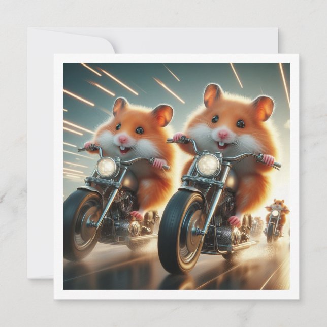 Invitation Dîner de Hamster amusant, Hamster (Devant)