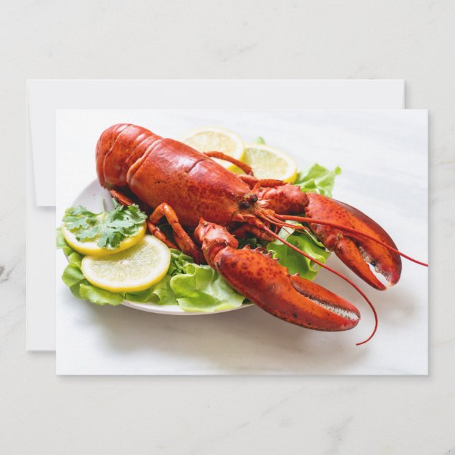 Invitation dîner de homard au texte personnalisé (Devant)
