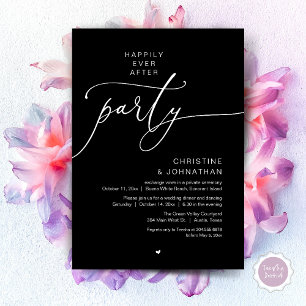 Invitation Dîner de Mariage Dansant Heureux Pour Toujours