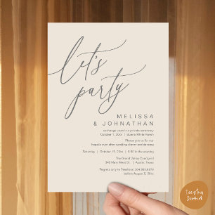 Invitation Dîner de mariage romantique dansant, faisons la fê