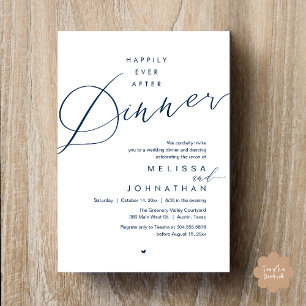 Invitation Dîner de mariage romantique pour toujours