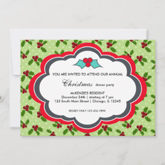 Invitation Dîner de Noël