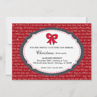 Invitation Dîner de Noël