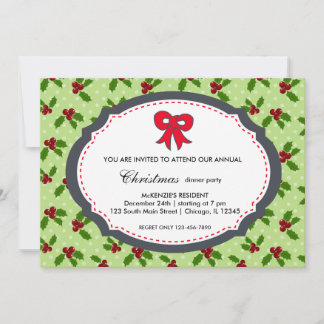 Invitation Dîner de Noël