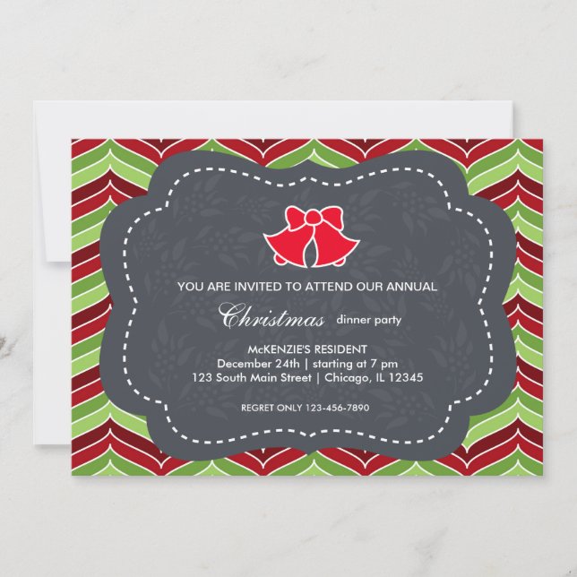 Invitation Dîner de Noël (Devant)