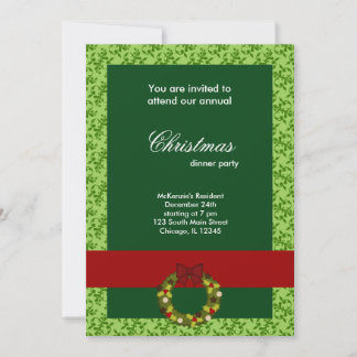 Invitation Diner de Noël Damas