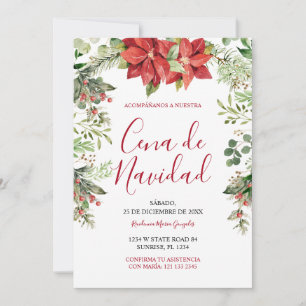 Invitation Dîner de Noël de Cena De Navidad Décoration de Noë