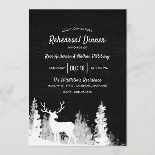 Invitation Dîner de Noël des Renindeuses de Chalkboard