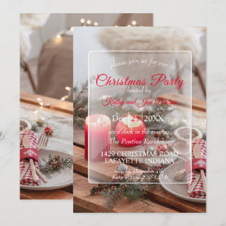 Invitation Dîner de Noël/invitation à la fête