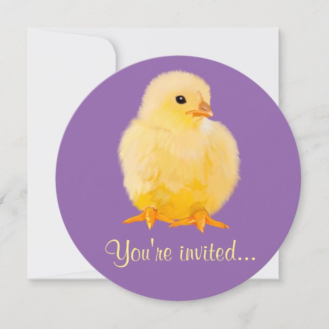 Invitation Dîner de Pâques avec le poussin (Devant)