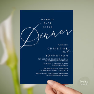 Invitation Dîner de réception de mariage après le bonheur éte