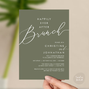 Invitation Dîner de réception de mariage après un heureux pou