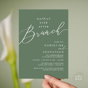 Invitation Dîner de réception de mariage de conte de fées