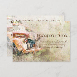 Invitation Dîner de réception vintage Russe de camion RSVP En