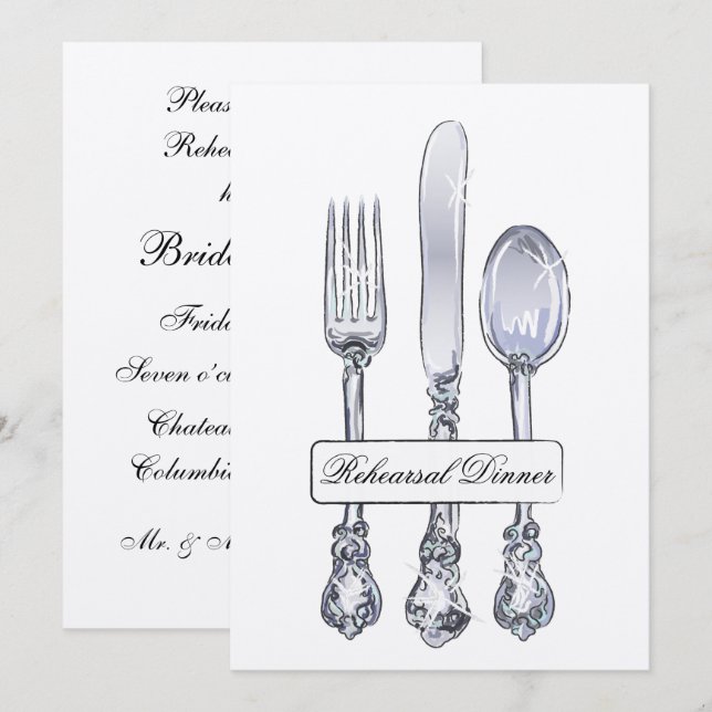 Invitation Dîner de répétition (Devant / Derrière)