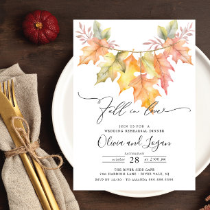 Invitation Dîner De Répétition Automne En Amour