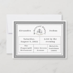 Invitation Dîner de répétition biblique catholique encadrée