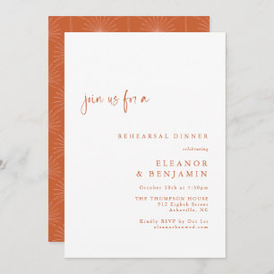 Invitation Dîner de répétition Boho Palm Botanique en terre c