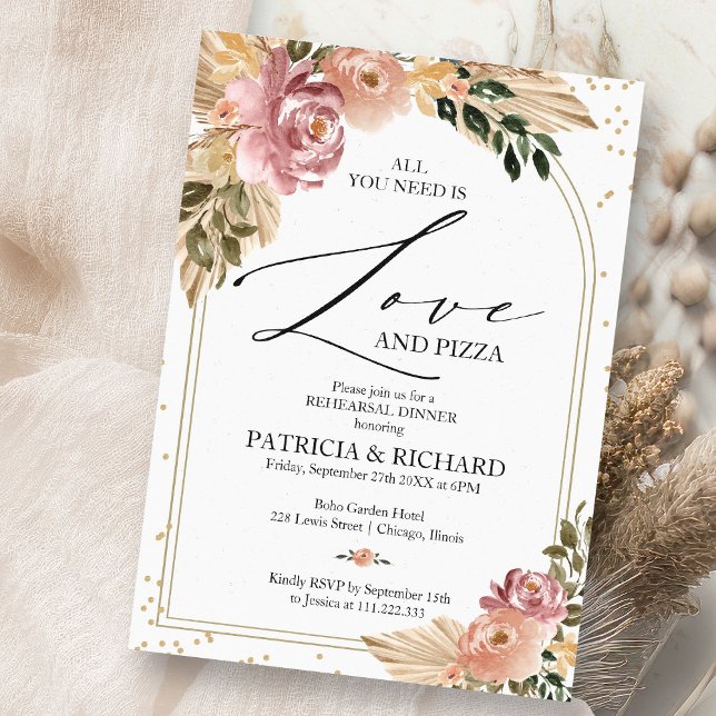 Invitation Dîner de répétition Boho tout ce dont vous avez be (Créateur téléchargé)