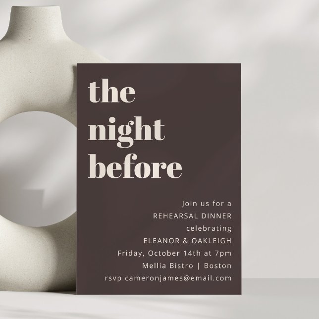Invitation Dîner de répétition chic moderne typographie grass (Créateur téléchargé)