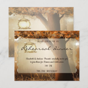 Invitation Dîner de répétition d'arbre rustique vintage
