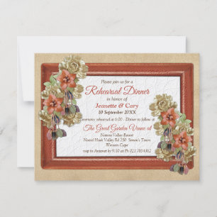 Invitation Dîner de répétition d'art en cuir et daim