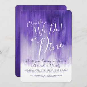 Invitation Dîner de répétition d'art violet avant de faire de