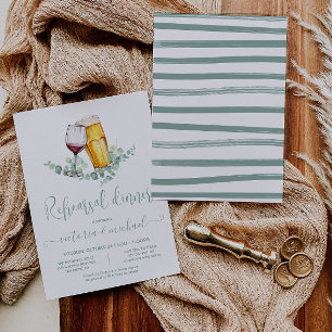 Invitation Dîner de répétition de bière et de vin