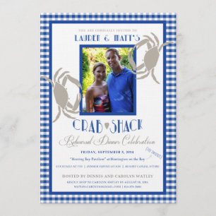 Invitation Dîner de répétition de cabane de crabe bleu person