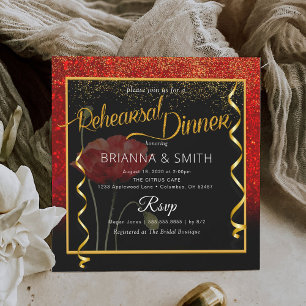 Invitation Dîner de répétition de calligraphie élégant