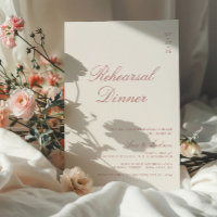 Dîner de répétition de calligraphie élégant Rose D