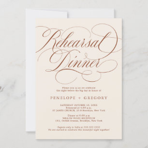 Invitation Dîner de répétition de calligraphie moderne