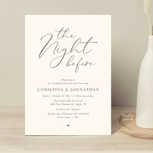 Invitation “Dîner de répétition de Champagne “The Night Befor