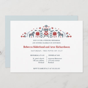 Invitation Dîner de répétition de chevaux scandinaves