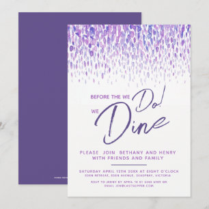 Invitation Dîner de répétition de dab violet avant de faire