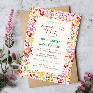 Invitation Dîner de répétition de fleurs d'été de tulipes vib