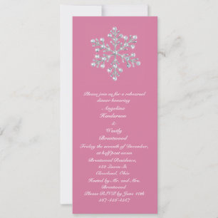Invitation Dîner de répétition de flocon de neige d'hiver