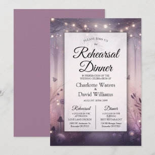 Invitation Dîner de répétition de forêt Ethereal Fairy Lights