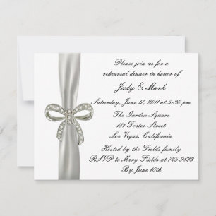 Invitation Dîner de répétition de la boule de diamant Invitat