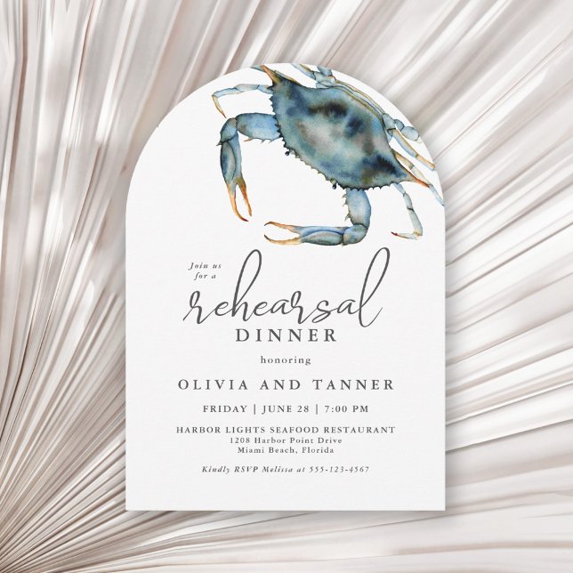 Invitation Dîner de répétition de la Crique de fruits de mer  (Créateur téléchargé)