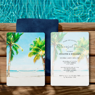 Invitation Dîner de répétition de la destination de la plage