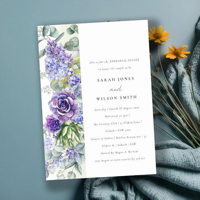 Invitation Dîner de répétition de la faune des eucalyptus suc (Créateur téléchargé)