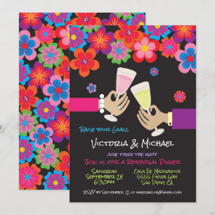 Invitation Dîner de répétition de la fête des fleurs
