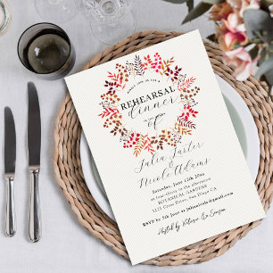 Invitation Dîner de répétition de la feuille d'eucalyptus bot