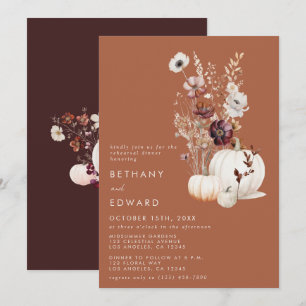 Invitation Dîner de répétition de la Fleur sauvage en terre c
