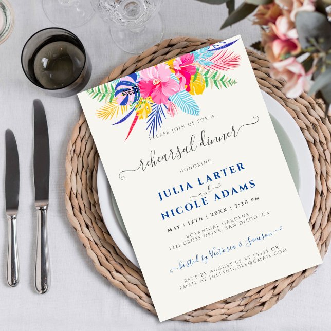 Invitation Dîner de répétition de la forêt tropicale sauvage  (Créateur téléchargé)