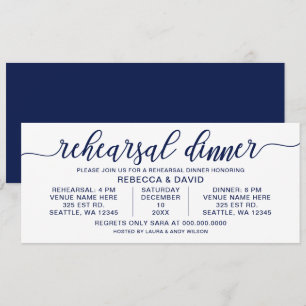 Invitation Dîner de répétition de la Marine et de la Calligra