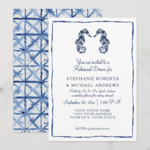 Invitation Dîner de répétition de la Marine Shibori
